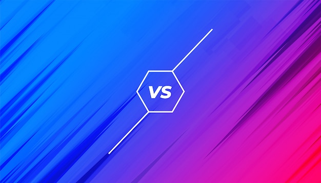 Vibrante versus vs banner para desafío de competencia