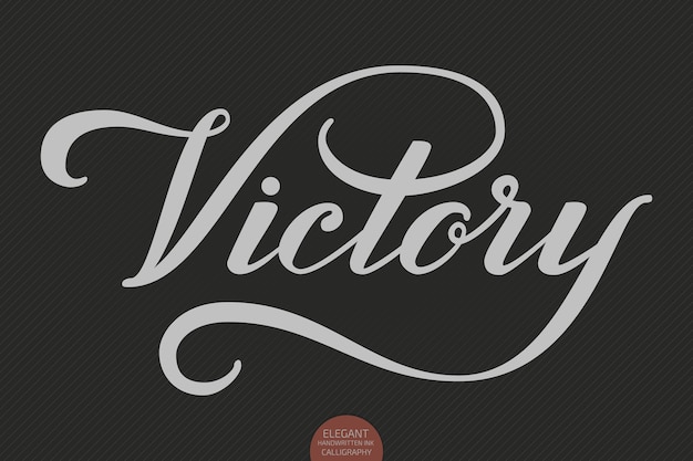 Victoria de letras dibujadas a mano.