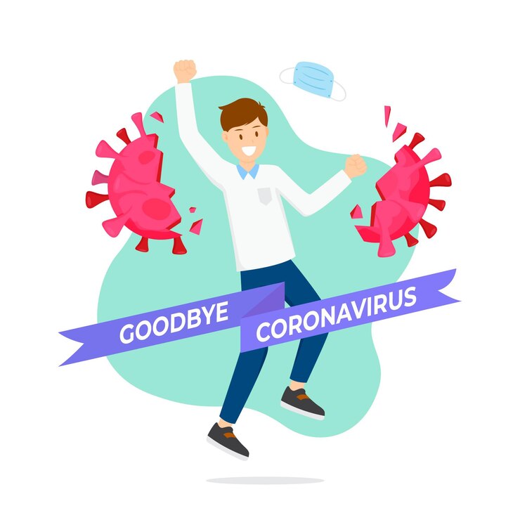 Vector gratuito victoria sobre coronavirus
