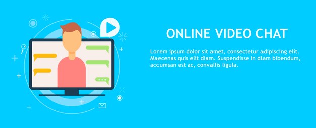 Video chat en línea con el hombre