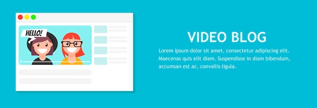 Vector gratuito video chat en línea con el hombre