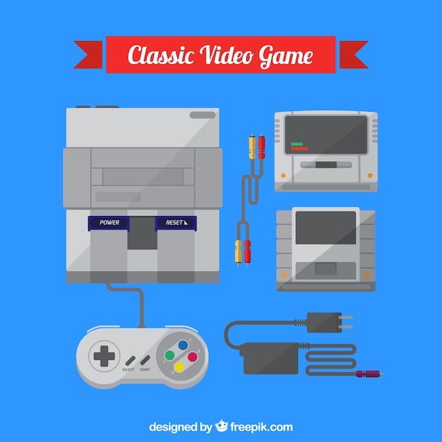 Vector gratuito videojuegos clásicos