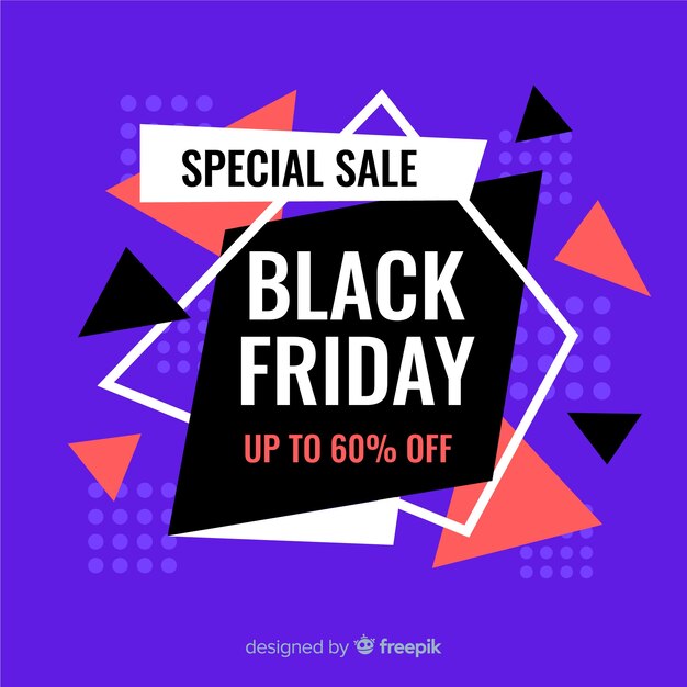Viernes negro venta especial en diseño plano
