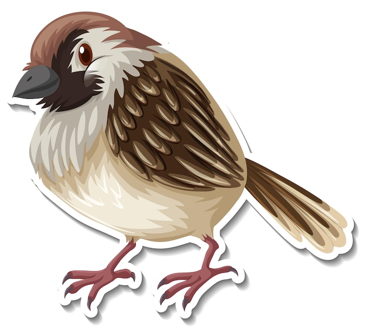 Vector gratuito vinilo decorativo animal pajarito
