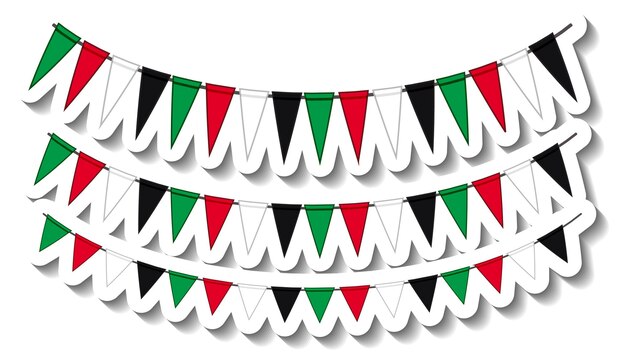 Vinilo decorativo banderas de fiesta de colores