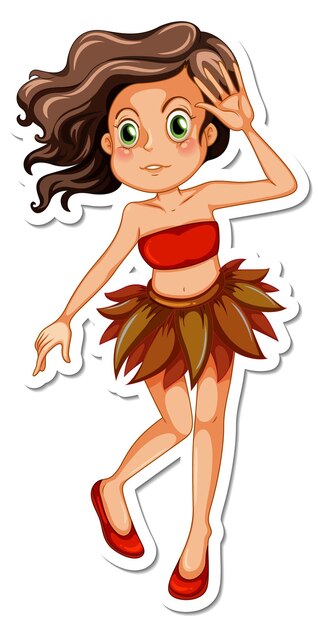 Vinilo pixerstick lindo personaje de dibujos animados de hadas