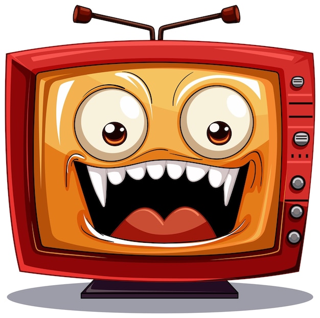 Vector gratuito vintage animado de televisión alegre