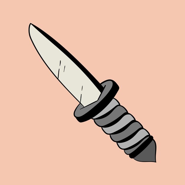 Vintage campamento cuchillo vieja escuela flash tatuaje diseño símbolo vector