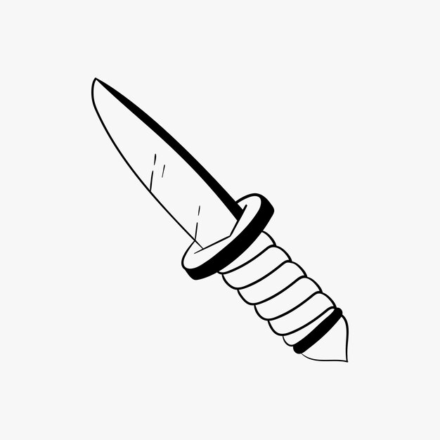 Vintage campamento cuchillo vieja escuela flash tatuaje diseño símbolo vector