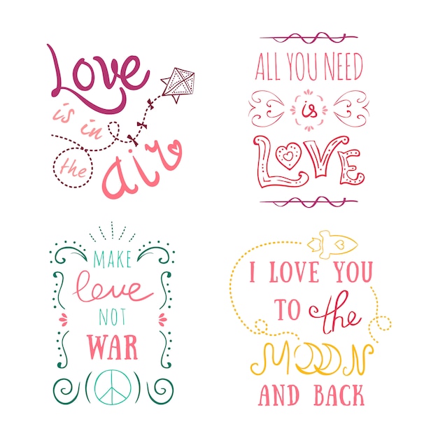 Vector gratuito vintage con letras de mano tarjeta de san valentín - con caligrafía artesanal.