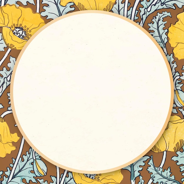 Vector gratuito vintage marco ornamental vector patrón floral