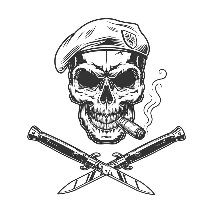 Vector gratuito vintage monocromo militar