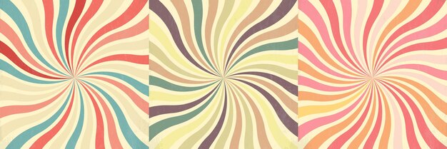 Vintage retro sunburst fondo grunge texturizado viejo 80s vector diseño de cartel