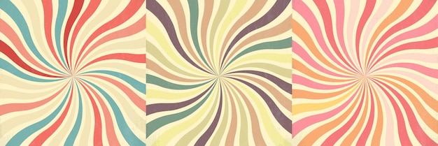 Vintage retro sunburst fondo grunge texturizado viejo 80s vector diseño de cartel