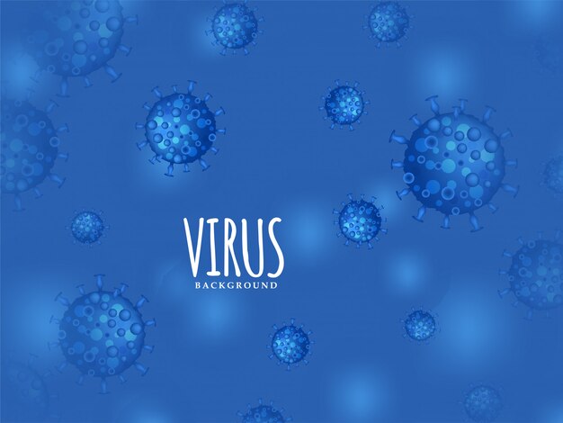 Virus moderno infectado fondo azul