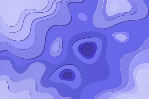 Vista superior de las líneas de contorno del mapa topográfico