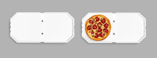 Vector gratuito vista superior de pizza realista