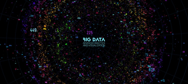 Vector gratuito visualización de big data en la nube. infografía futurista informática en la nube. complejidad de datos visuales. análisis de gráficos de negocios complejos. representación de redes sociales. gráfico de datos abstractos.