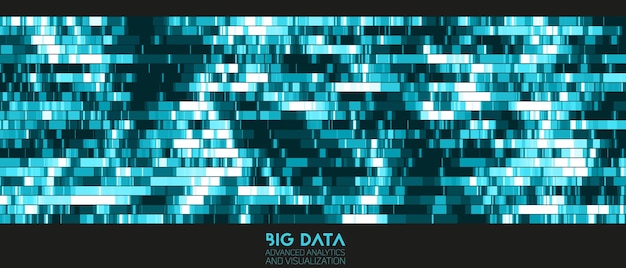 Visualización colorida de big data. infografía futurista. diseño estético de la información.