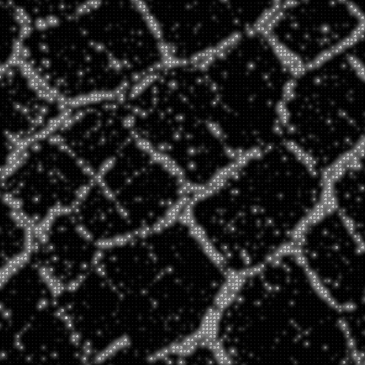 Vector gratuito visualización de datos grandes abstractos del vector. flujo de datos brillante en escala de grises como números binarios. representación de código informático. análisis criptográfico, piratería. transferencia de blockchain de bitcoin. patrón de código de programa