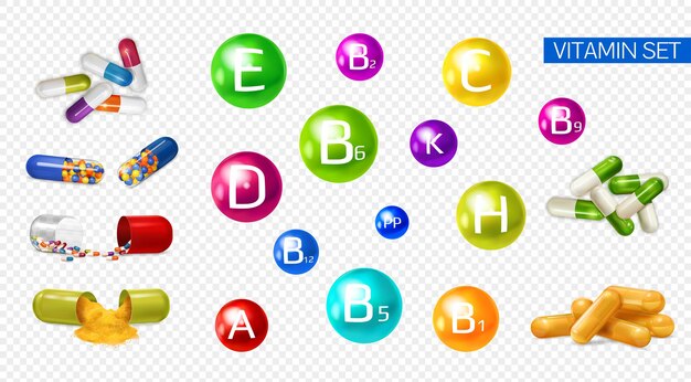 Vitaminas minerales que aumentan la energía 3d colorido juego realista con extractos de frutas suplementos multivitaminas