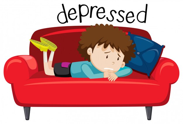 Vocabulario inglés palabra de deprimido