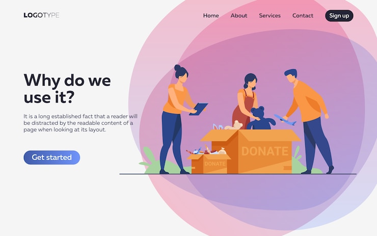 Vector gratuito voluntarios empacando cajas de donaciones