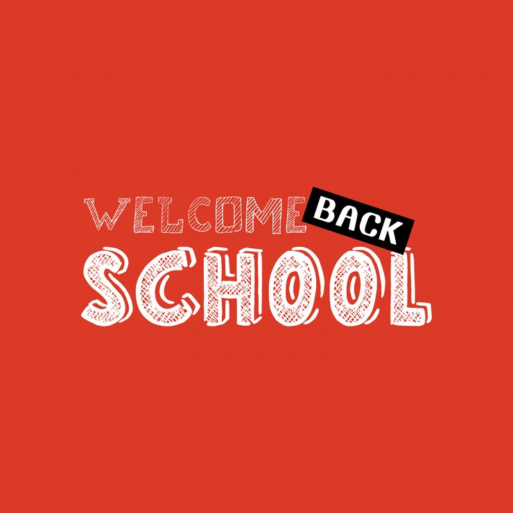 Vector gratuito volver al diseño de la escuela con el vector de fondo naranja