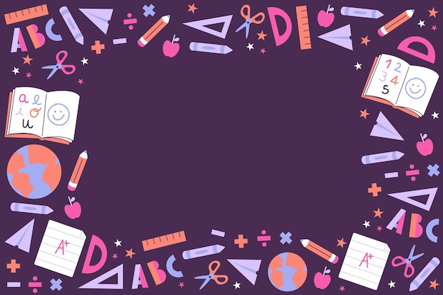 Volver a la escuela de diseño plano de fondo