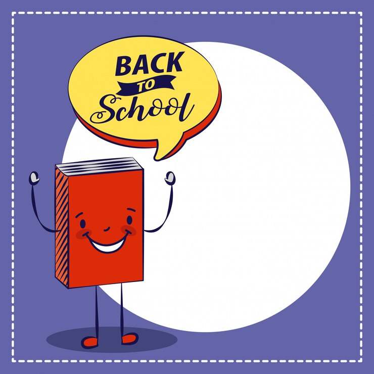 Vector gratuito volver a la escuela una ilustración del libro rojo