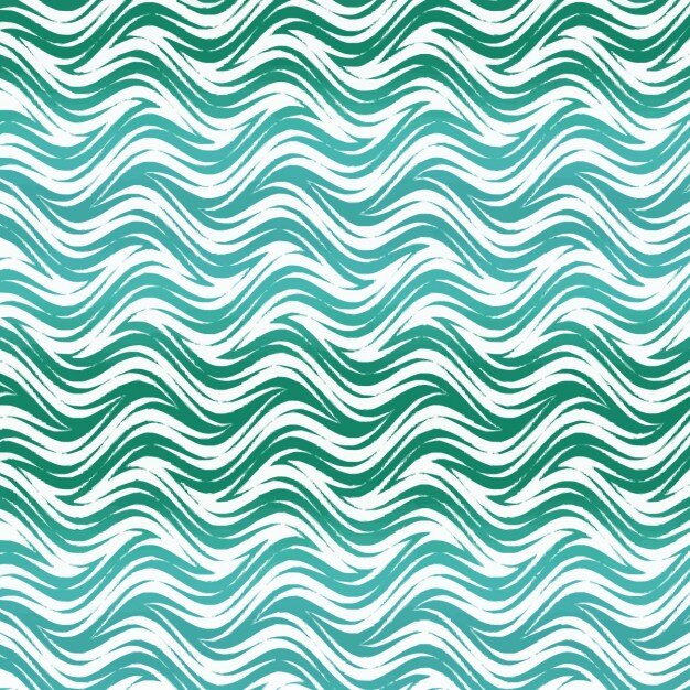 Wavy background with green and blue lines