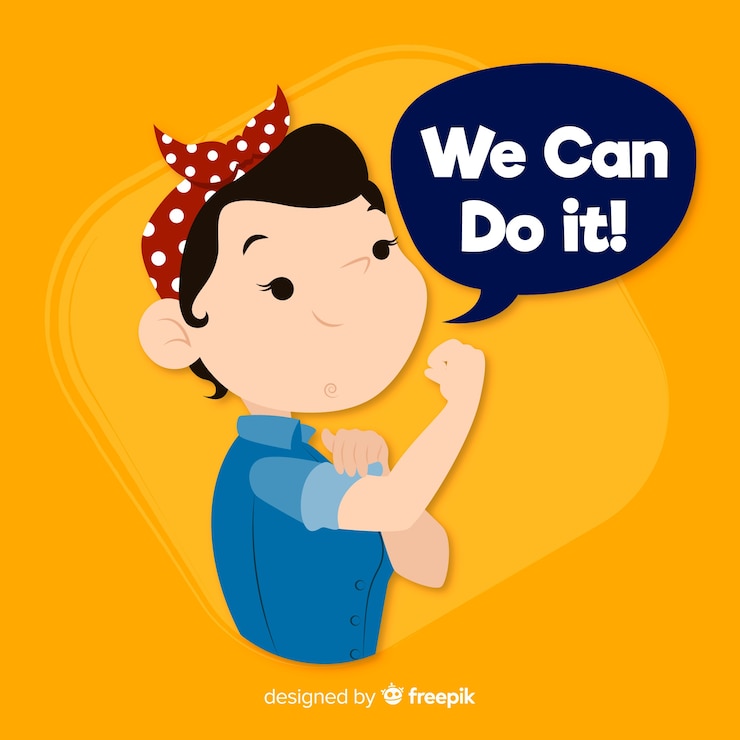 Vector gratuito we can do it!