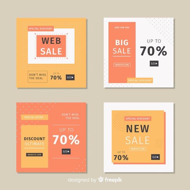 Web banner de rebajas para redes sociales