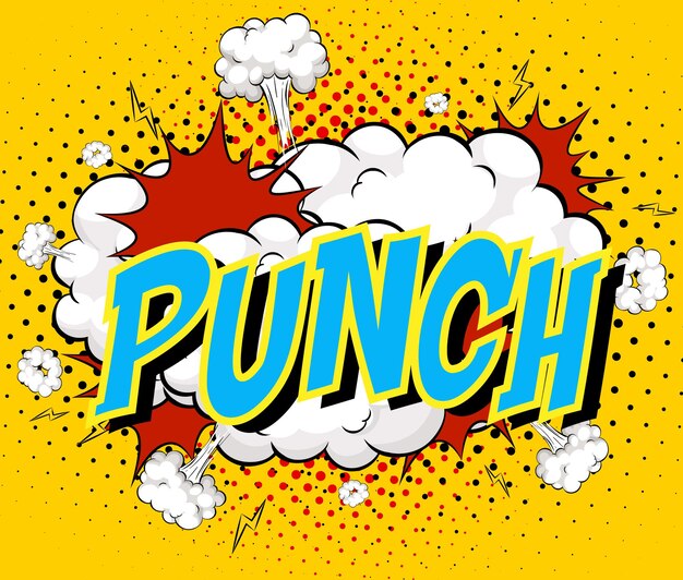 Word Punch en explosión de nube cómica