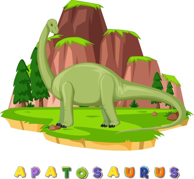 Wordcard de dinosaurio para apatosaurio