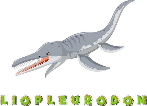 Wordcard de dinosaurio para liopleurodon