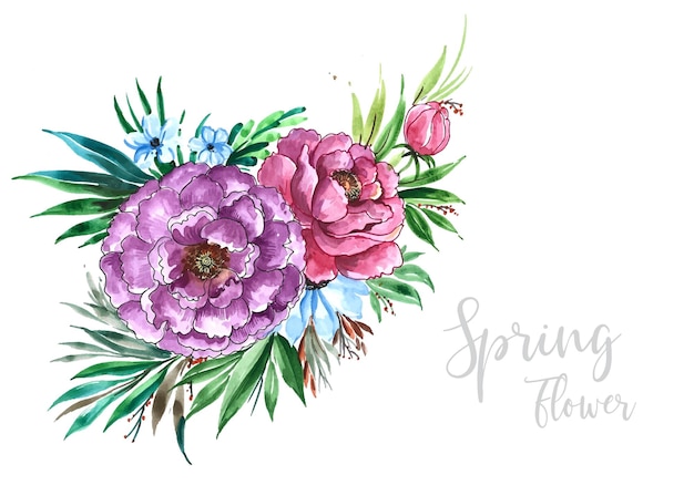 Vector gratuito x9hermoso diseño de flores decorativas de primavera para aniversario de boda