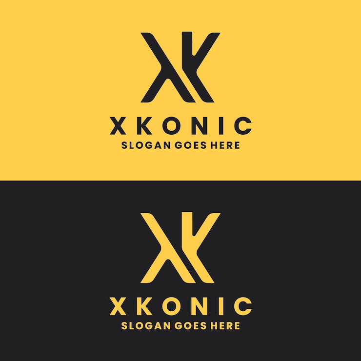 Vector gratuito xkonic logo modern monogram for brand identity