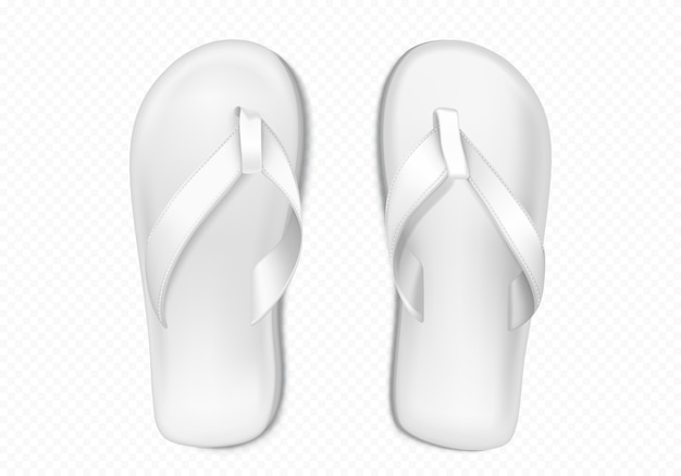 Zapatillas de goma blancas de verano para playa o piscina