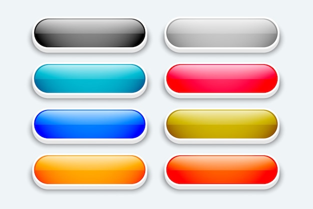 3d style empty UIUX app button sign in collection