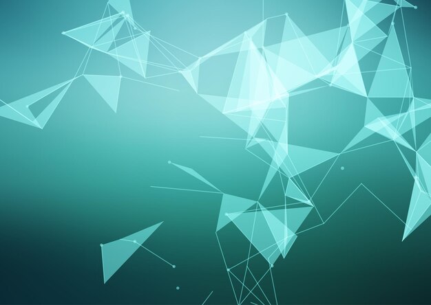 Abstract background with a low poly plexus design