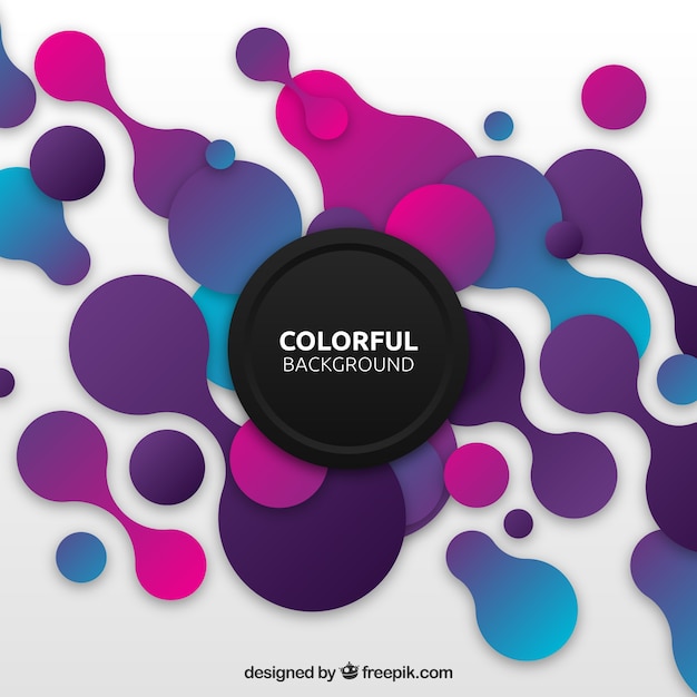 Abstract background with colorful rounded shapes