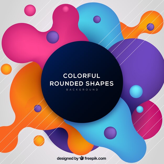Abstract background with colorful rounded shapes