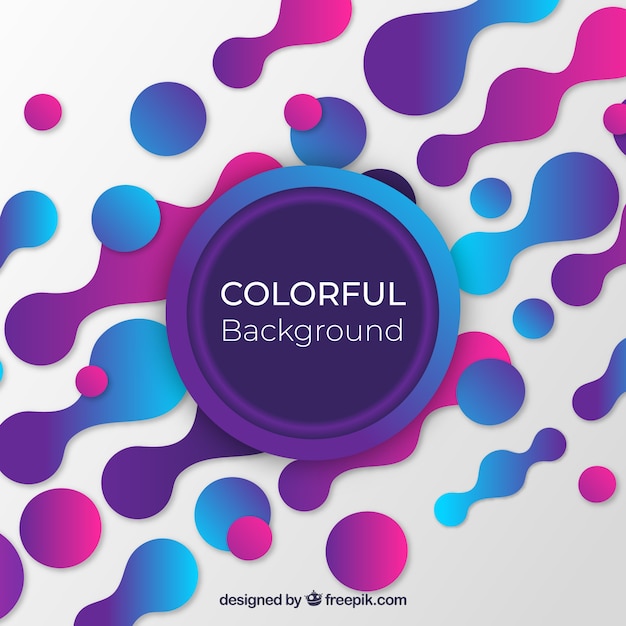 Abstract background with colorful rounded shapes