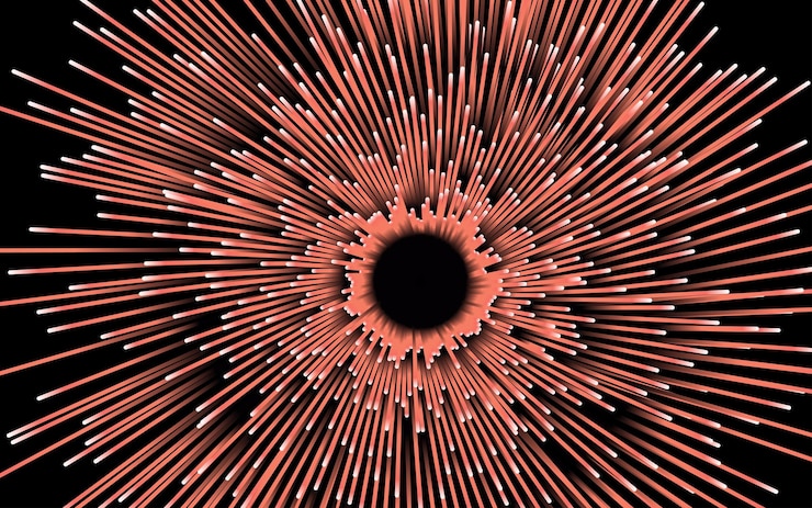 Miễn phí Vector abstract circular geometric background starburst dynamic centric motion pattern