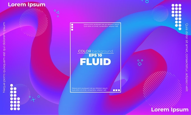 abstract fluid wave color pattern of neon color liquid gradient background with modern geometric dynamic motion style suitable for wallpaper banner background card book illustration landing page