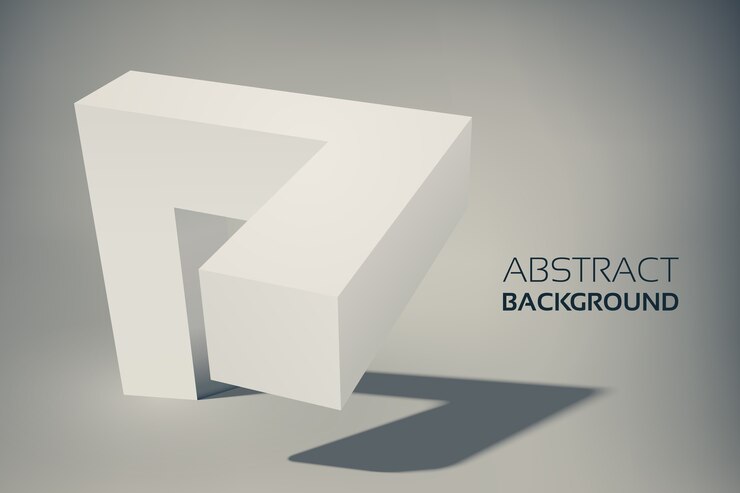 Miễn phí Vector abstract geometric 3d grey shape for web design