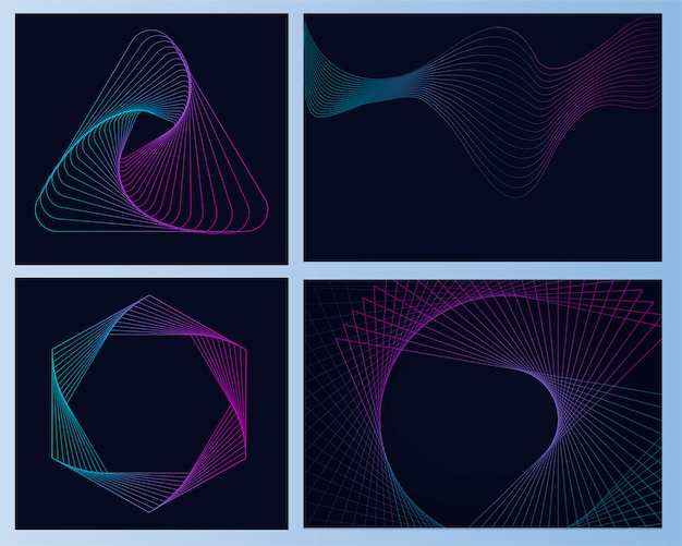 abstract geometric elements set vector