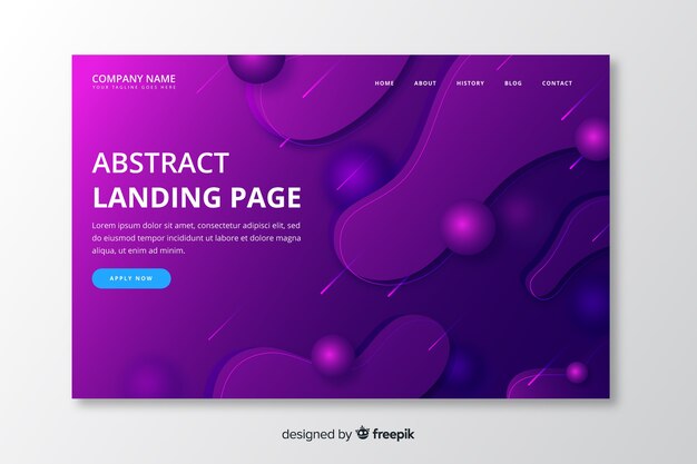abstract gradient landing page template