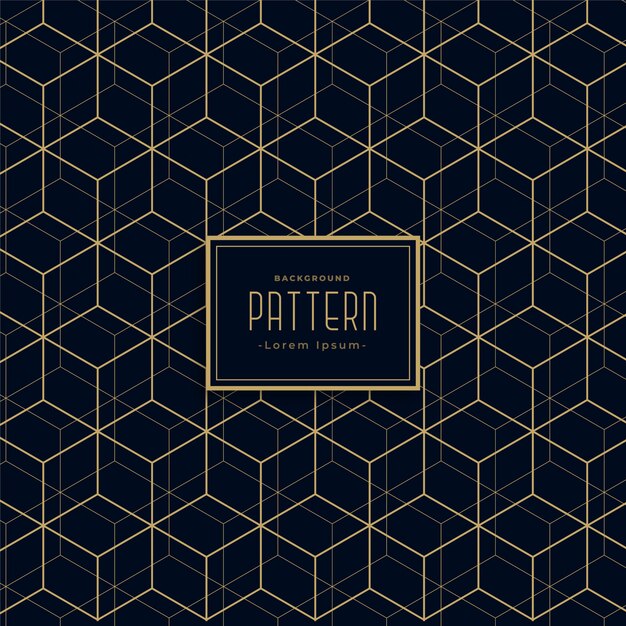 abstract hexagonal line dark pattern background